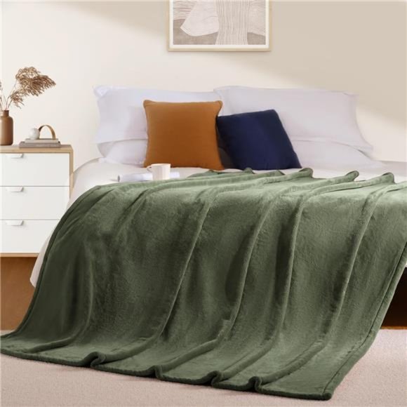 Fleece Blanket TwinSize Super Soft Flannel Throw Blanket Lightweight Fuzzy Plush - Picture 2 of 6